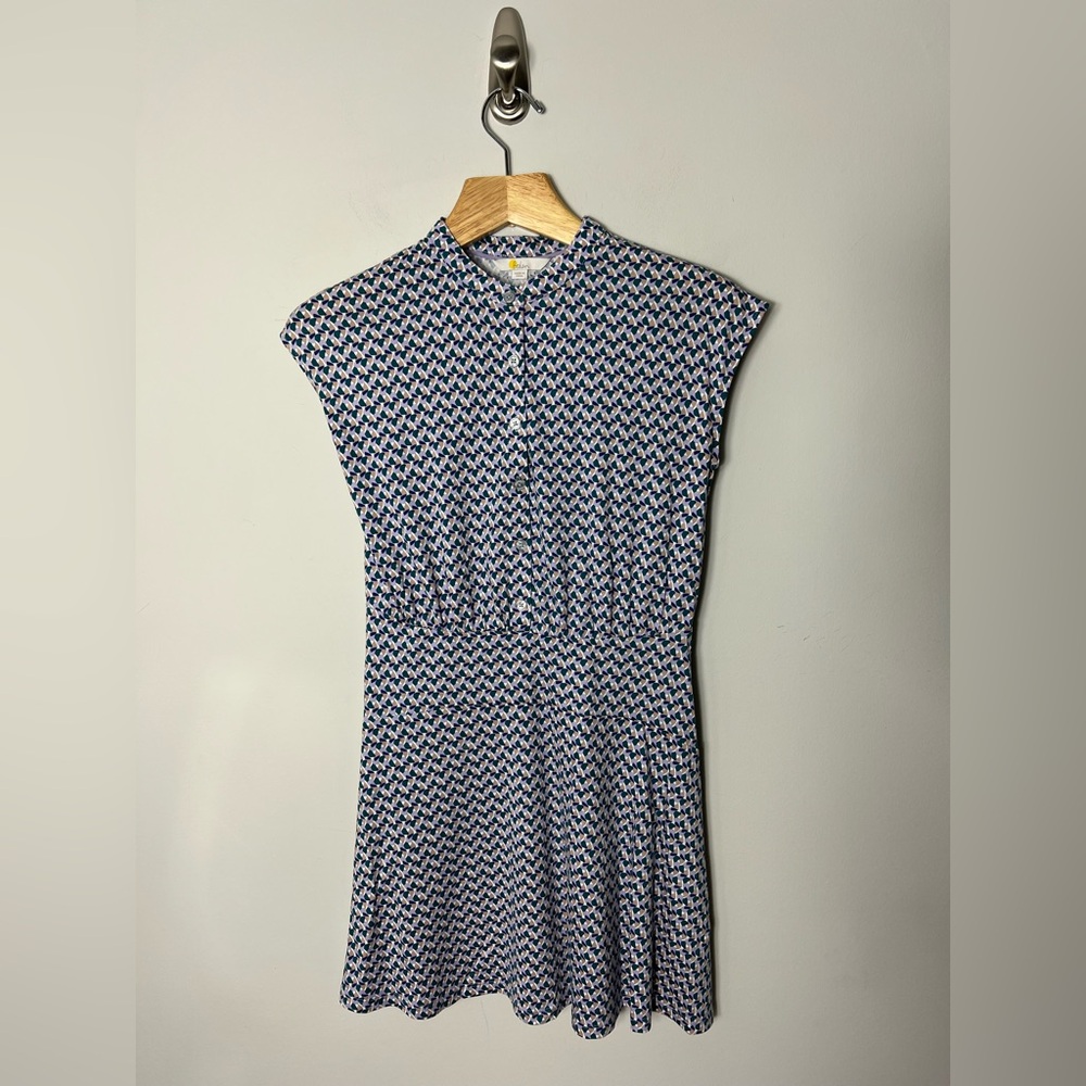Boden Cotton Modal Printed Easy Jersey Knit Dress Sleeveless Size 4P 1020